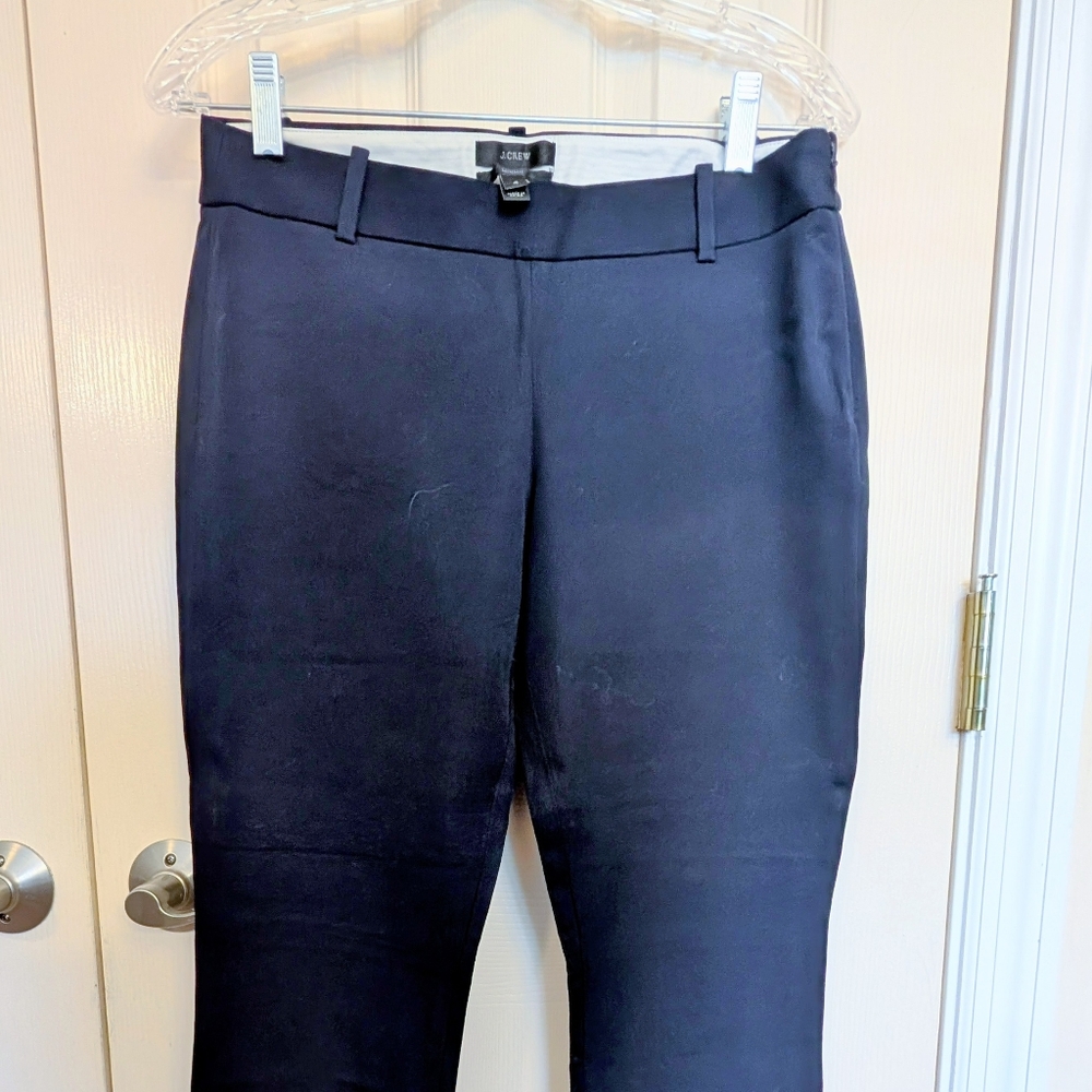 J. Crew Navy Minnie Stretch Cotton Pant, Size 4